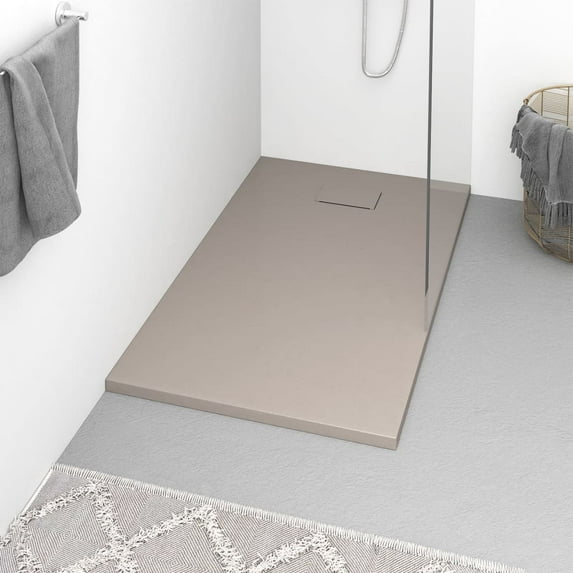 vidaXL Shower Base Pan with Center Drain Shower Tray Bath Pan SMC Rectangular