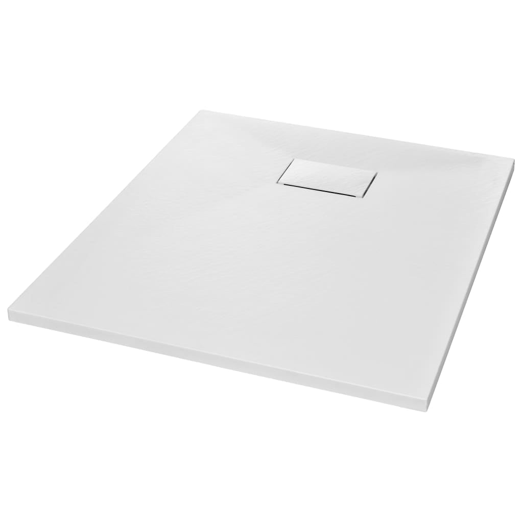 vidaXL Shower Base Pan with Center Drain Shower Tray Bath Pan SMC