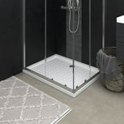vidaXL Shower Base Tray with Dots Skid Resistant Shower Receptor White ABS