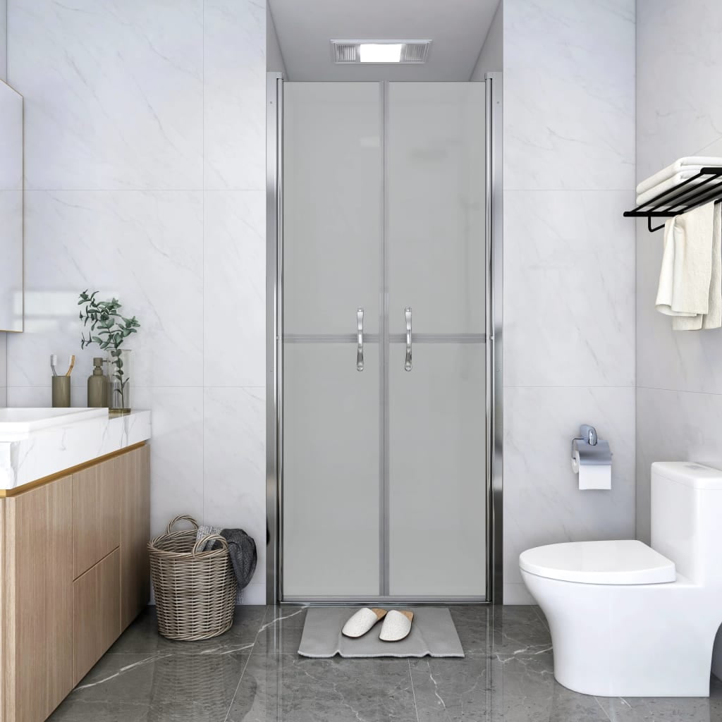 74.8" Frosted ESG Glass Shower Door with Aluminum Frame