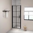 thumbnail image 1 of vidaXL Shower Door Tempered Glass 35.8"x76.8" Black, 1 of 5