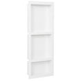 thumbnail image 1 of vidaXL Shower Niche with 3 Compartments High Gloss White 16.1"x39"x3.5", 1 of 6