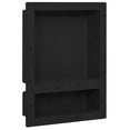 thumbnail image 1 of vidaXL Shower Niche with 2 Compartments Matt Black 16.1"x20.1"x3.9", 1 of 6
