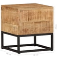 thumbnail image 1 of vidaXL Modern Rough Mango Wood and Natural Finish End Table, Brown, 1 of 8