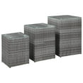 thumbnail image 1 of vidaXL Poly Rattan Side End Table Indoor Outdoor Furniture Black, 1 of 18