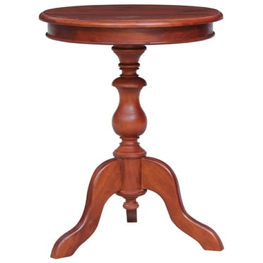 vidaXL Side Table Round End Table Coffee Table Natural Solid Wood Mahogany
