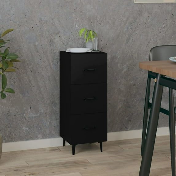 vidaXL Sideboard Black 13.6"x13.4"x35.4" Engineered Wood