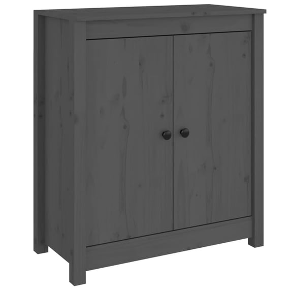 vidaXL Sideboard Black 27.6"x13.8"x31.5" Solid Wood Pine