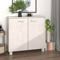 thumbnail image 1 of vidaXL Sideboard Cabinet HAMAR Modern Solid Pinewood, White, 2 Doors 2 Drawers, 1 Pack, 33.5 x 13.8 x 31.5 in, 1 of 30