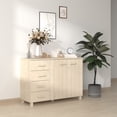 thumbnail image 1 of vidaXL Sideboard HAMAR Modern Solid Pinewood Brown with 2 Doors and 4 Drawers 44.5 x 15.7 x 31.5 in, 1 of 30