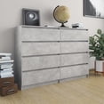 thumbnail image 1 of vidaXL Sideboard Concrete Gray 55.1"x13.7"x39" Chipboard, 1 of 36