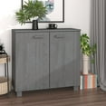 thumbnail image 1 of vidaXL Sideboard HAMAR Dark Gray 33.5"x13.8"x31.5" Solid Wood Pine, 1 of 30