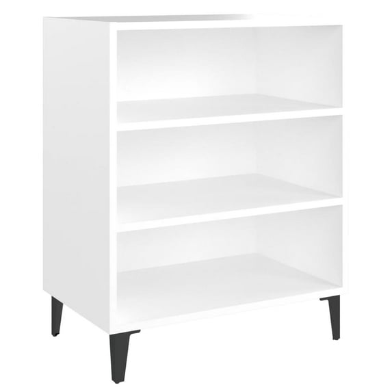 vidaXL Sideboard Nightstand Side Table with Open Storage Shelf Engineered Wood