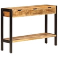 thumbnail image 1 of vidaXL Sideboard with 3 Drawers 43.3"x13.8"x29.5" Solid Mango Wood, 1 of 9