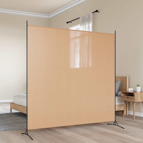 vidaXL Single Panel Room Divider Beige 68.90 x 70.87 in Fabric