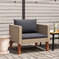 thumbnail image 1 of vidaXL Garden Collection Outdoor Single Sofa Beige/Anthracite Weather-Resistant, 1 of 10