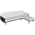 thumbnail image 1 of vidaXL Sofa Bed Sleeper Sectional Sofa Bed L Shaped Couch Artificial Leather, 1 of 18