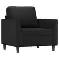 thumbnail image 1 of vidaXL Black Faux Leather Upholstered Single Sofa Chair for Living Room, 1 of 6