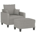 thumbnail image 1 of vidaXL Sofa Chair with Footstool Accent Upholstered Living Room Chair Fabric, 1 of 5