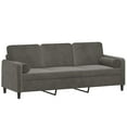 thumbnail image 1 of vidaXL Sofa Sectional Couch with Pillows and Cushions for Living Room Velvet, 1 of 42