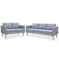 thumbnail image 1 of vidaXL Sofa Set 2-Seater and 3-Seater Fabric Lounge Seat Dark Gray/Light Gray, 1 of 3