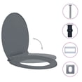 thumbnail image 1 of vidaXL Soft-Close Toilet Seat Quick Release Gray Oval, 1 of 9
