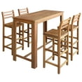 thumbnail image 1 of vidaXL Solid Acacia Wood Bar Table and Chair Set 3/5/7 Piece Kitchen Furniture, 1 of 7