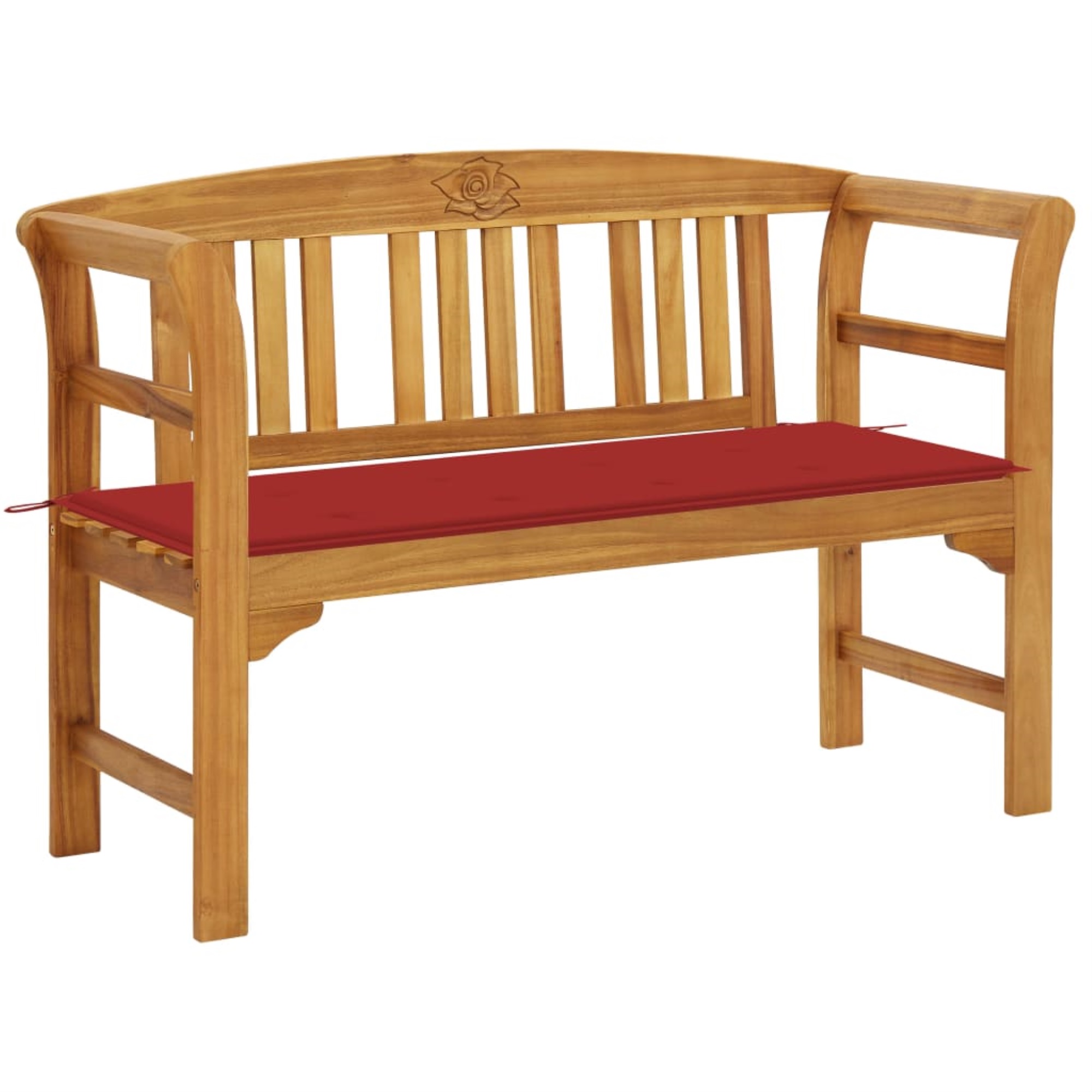 vidaXL Solid Acacia Wood Garden Bench with Multi Colors Cushion Lounge Seat - image 1 of 3