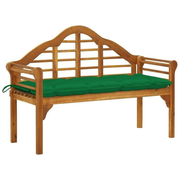 vidaXL Solid Acacia Wood Garden Queen Bench with Cushion Outdoor Multi Colors