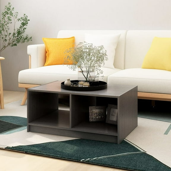 vidaXL Solid Pinewood Coffee Table 29.5"x13.2" Couch End Table Multi Colors
