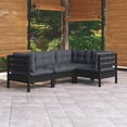 thumbnail image 1 of vidaXL Solid Pinewood Patio Lounge Set 4 Piece with Cushions Multi Colors, 1 of 39