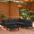 thumbnail image 1 of vidaXL Solid Pinewood Patio Lounge Set 6 Piece with Cushions Multi Colors, 1 of 36