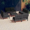 thumbnail image 1 of vidaXL Solid Pinewood Patio Lounge Set 9 Piece with Cushions Multi Colors, 1 of 47