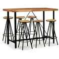 thumbnail image 1 of vidaXL Solid Wood Bar Set 3/5/7/9 Piece Table Stool Bistro Seating, 1 of 28