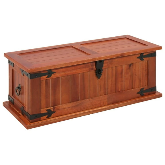 vidaXL Solid Wood Acacia Storage Chest Box Truck Wooden Cabinet Multi Sizes