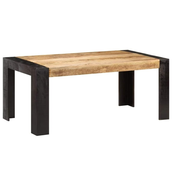 vidaXL Solid Wood Mango Dining Table Desk Multi Sizes Light Brown/Dark Brown