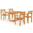 thumbnail image 1 of vidaXL Solid Wood Teak Patio Dining Set Dinner Dinette Furniture 5/7 Piece, 1 of 7