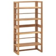 thumbnail image 1 of vidaXL 1 Piece Natural Solid Teak Wood Shelving Unit Storage Cabinet 47.2 Inches, 1 of 18