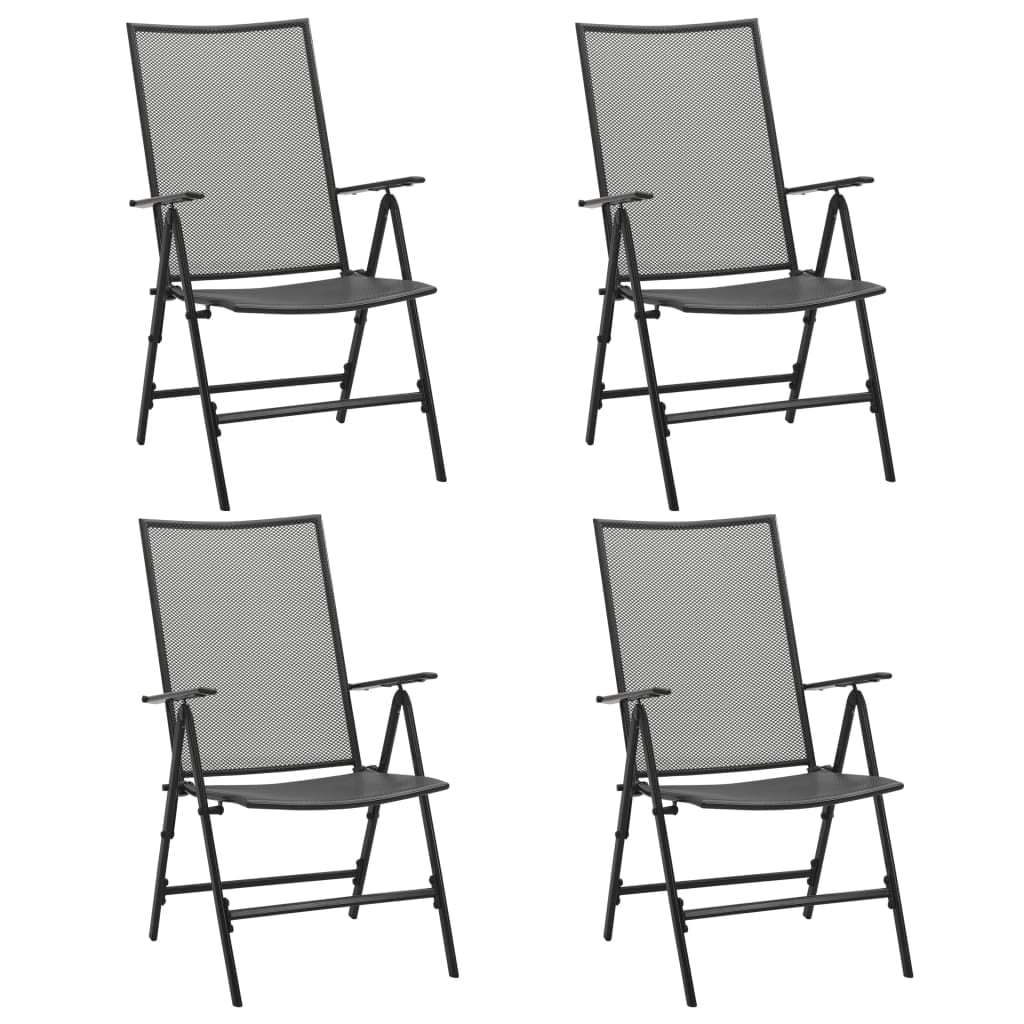vidaXL Stackable Patio Chairs 2 Pcs Outdoor Stack Chair with Metal ...