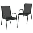 thumbnail image 1 of vidaXL Steel Outdoor Waterproof Patio Chairs, Black (Set of 2), 1 of 24
