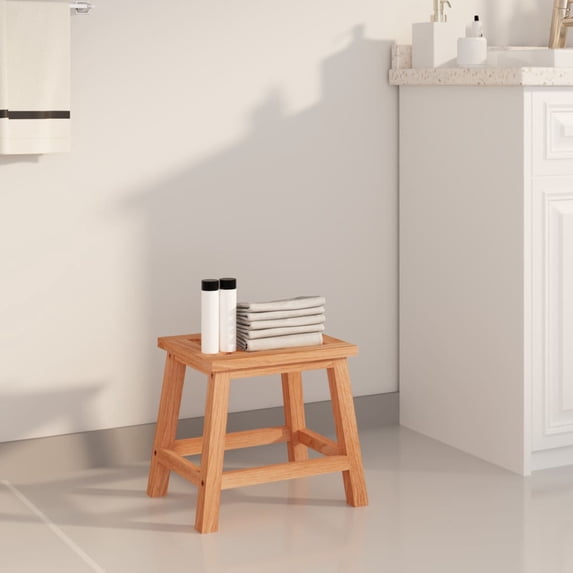vidaXL Step Stool 11.4"x8.9"x10" Solid Wood Walnut