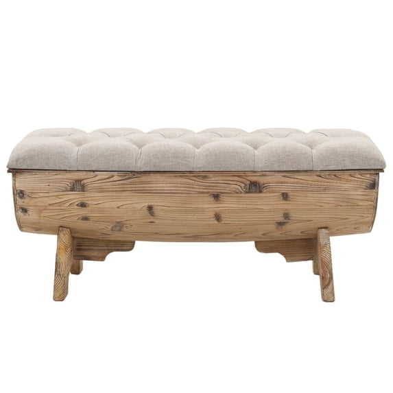 vidaXL Storage Bench 40.6" Solid Wood Fir