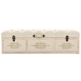 thumbnail image 1 of vidaXL Storage Bench 43.3" Cream Solid Wood Fir, 1 of 6