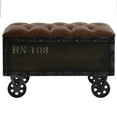 thumbnail image 1 of vidaXL Storage Bench with Castors 31.7" Solid Wood Fir, 1 of 6