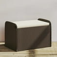 thumbnail image 1 of vidaXL Storage Bench with Cushion Outdoor Garden Seat Furniture Poly Rattan, 1 of 60