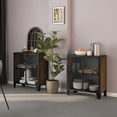 thumbnail image 1 of vidaXL Storage Cabinet File Cabinet with Doors for Living Room Metal and MDF, 1 of 10