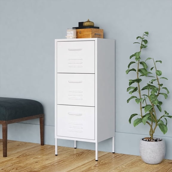 vidaXL Storage Cabinet Freestanding File Cabinet with Drawers for Office Steel