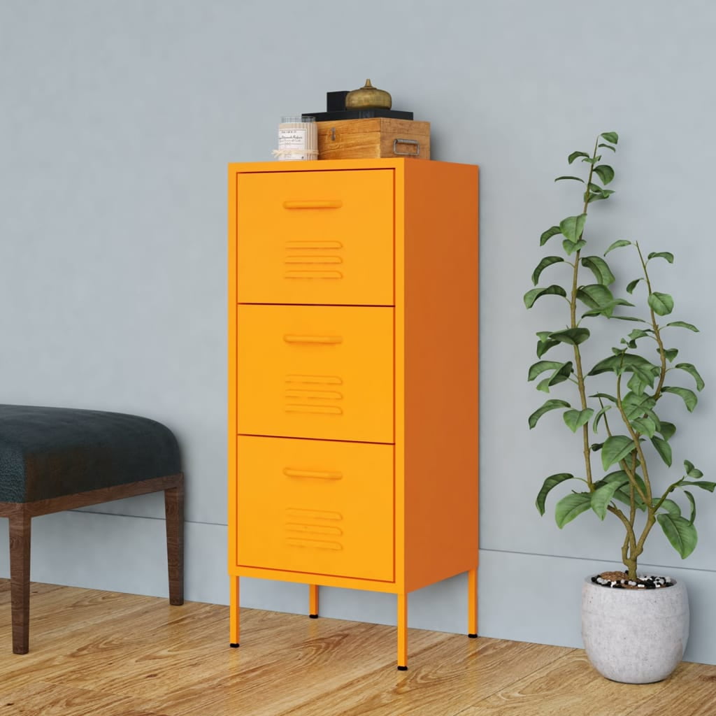 vidaXL Storage Cabinet Freestanding File Cabinet with Drawers for Office Steel