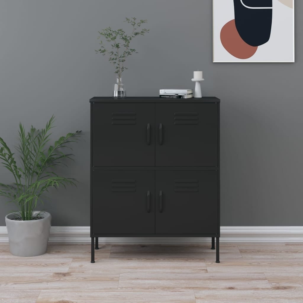 vidaXL Storage Cabinet Freestanding File Cabinet with Shelves for Office Steel