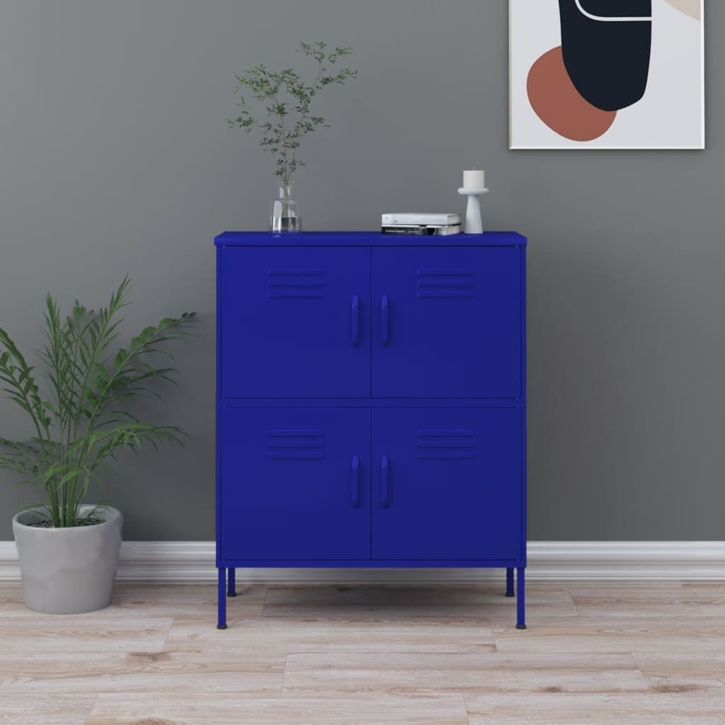 vidaXL Storage Cabinet Freestanding File Cabinet with Shelves for Office Steel